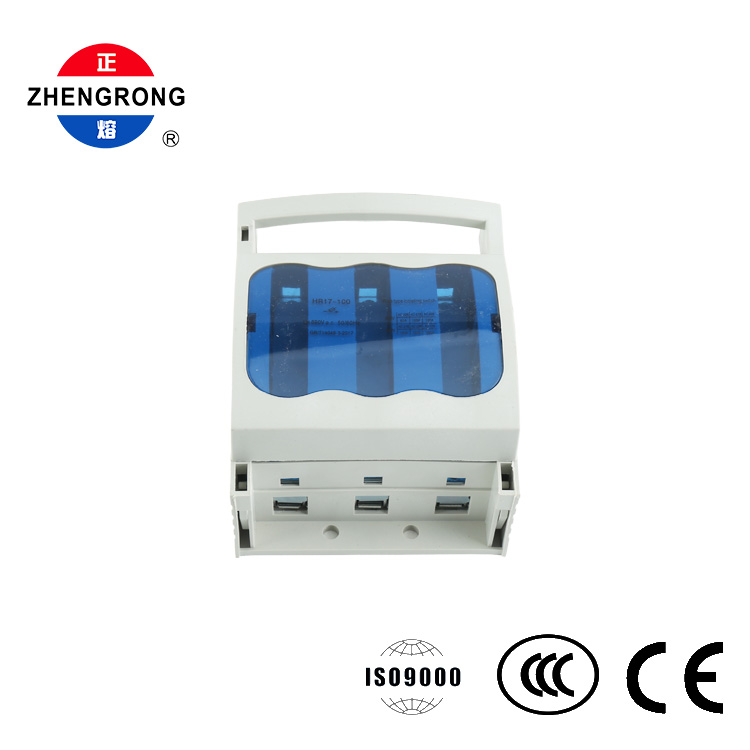 Interrupteur-sectionneur à fusible 3 pôles 100A 690V Rail DIN