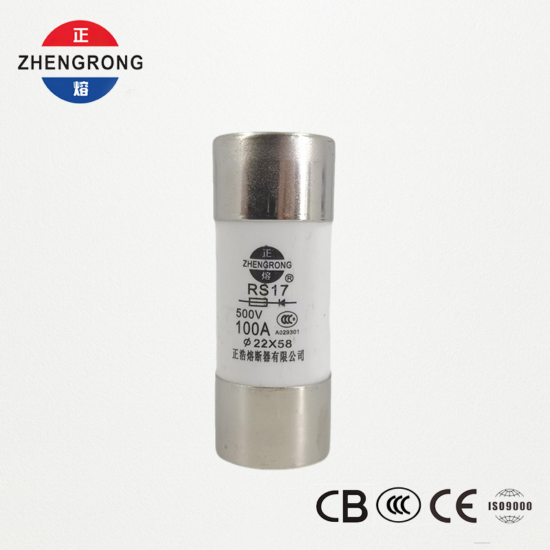 Fusible cylindrique à action rapide RS17 100 A 500 V | 22*58mm | Certifié CCC